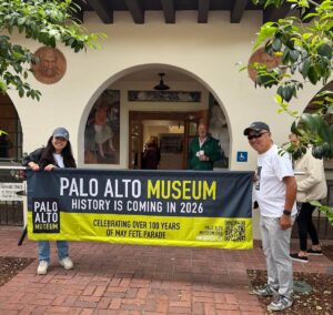 front of museum with coming soon sign